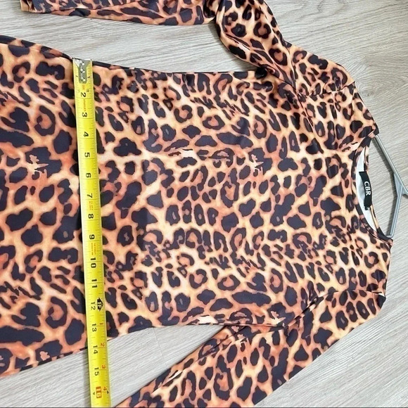 CBR ANINAL PRINT LEOPARD LONG  DRESS MAXI Y2K DRESS SIZE M - Picture 10 of 13